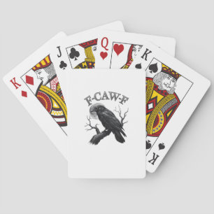 Krähe, F-Caw-F Lustiger Vogel Mond Gothic Tri-Blen Spielkarten