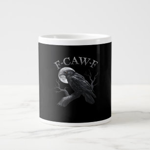 Krähe F-Caw-F Lustiger Vogel Mond Retro Klassiker Jumbo-Tasse