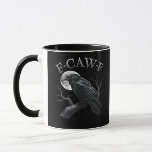 Krähe F-Caw-F Lustiger Vogel Mond Retro Klassiker Tasse