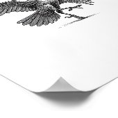 Krähe, F-Caw-F Lustiger Vogel Poster (Ecke)