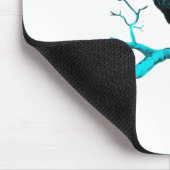 Krähe F-Caw-F Lustiger Vogel Retro-Design Kreative Mousepad (Ecke)