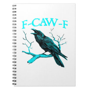 Krähe F-Caw-F Lustiger Vogel Retro-Design Kreative Notizblock