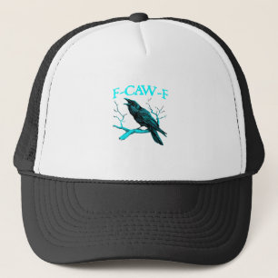 Krähe F-Caw-F Lustiger Vogel Retro-Design Kreative Truckerkappe