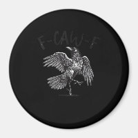 Krähe, F-Caw-F Lustiger Vogel Retro-Grafik