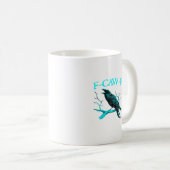 Krähe F-Caw-F Lustiger Vogel Retro Kaffeetasse (VorderseiteRechts)