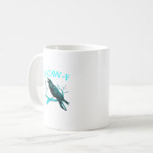 Krähe F-Caw-F Lustiger Vogel Retro Kaffeetasse (Vorderseite Links)
