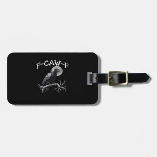 Krähe F-Caw-F Lustiger Vogel Retro Klassiker Gepäckanhänger