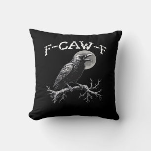 Krähe F-Caw-F Lustiger Vogel Retro Klassiker Kissen