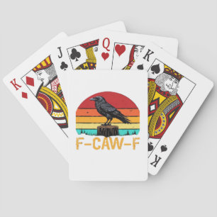 Krähe, F-Caw-F Lustiger Vogel Retro Klassiker Spielkarten