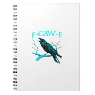 Krähe F-Caw-F Lustiger Vogel Retro Notizblock