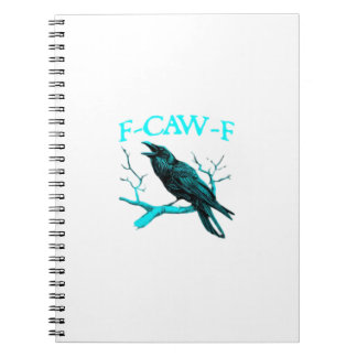Krähe F-Caw-F Lustiger Vogel Retro Notizblock
