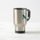Krähe F-Caw-F Lustiger Vogel Retro Reisebecher (VorderseiteRechts)