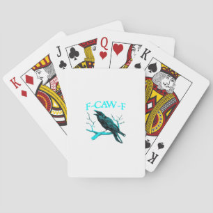 Krähe F-Caw-F Lustiger Vogel Retro Spielkarten