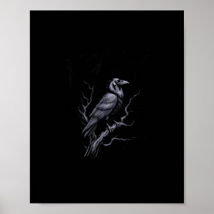 Krähe F-Caw-F Lustiger Vogel Sagt Humor Meme Poster