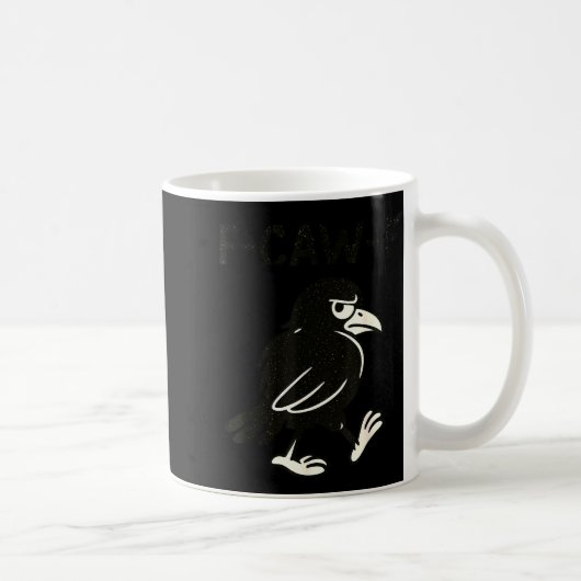 Krähe F-caw-f Schwarzer Rabe Fcawf Vogel Fawk Aus  Kaffeetasse (Rechts)