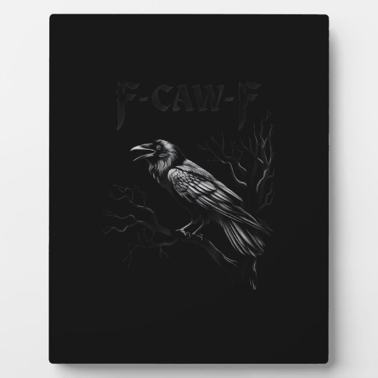 Krähe, F-Caw-F Vogel Retro Klassiker Fotoplatte (Vorderseite)