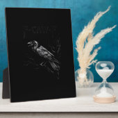 Krähe, F-Caw-F Vogel Retro Klassiker Fotoplatte (Seite)
