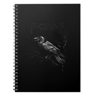 Krähe, F-Caw-F Vogel Retro Klassiker Notizblock