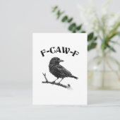 Krähe F-KRA-F Postkarte (Stehend Vorderseite)