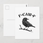 Krähe F-KRA-F Postkarte (Vorne/Hinten)