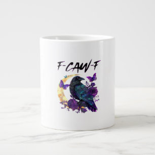Krähe F Krächzen F Lustiger Vogel Mond Gothic Desi Jumbo-Tasse