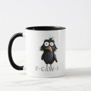 Krähe, F-Krähen-F Lustiger Vogel F-Krähen-F Kuh Hu Tasse
