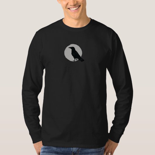 Krähe im Mond T-Shirt (Vorderseite)