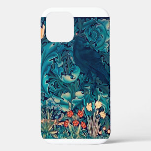 Krähe im Wald, William Morris iPhone 12 Hülle