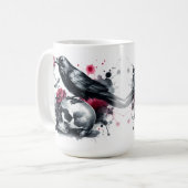 Krähe Kaffeetasse (Vorderseite Links)