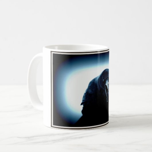 Krähe Kaffeetasse (Vorderseite Links)