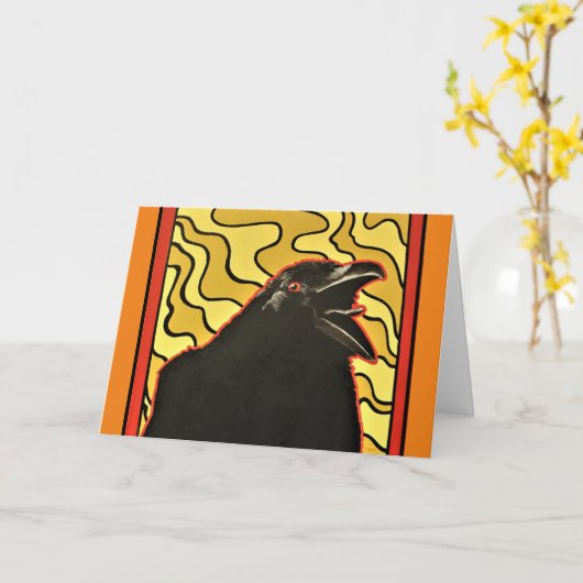 ''KRÄHE'' KARTE (Gelbe Blume)