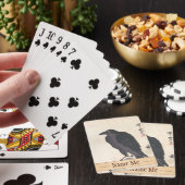 Krähe Kawanabe Kyōsai, die auf hölzerner Spielkarten (In Situ)