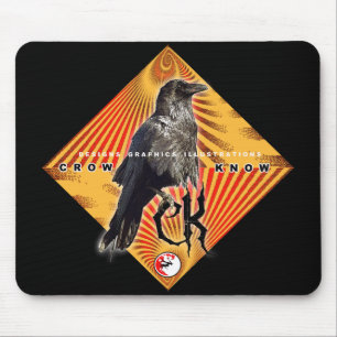 KRÄHE KENNEN PYRAMIDE MOUSEPAD
