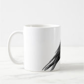 Krähe ~ Krähen-Vogel fertigen Schablone besonders Kaffeetasse (Links)