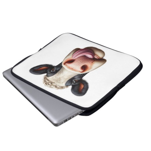 Krähe. Laptopschutzhülle (Vorne Knopf)