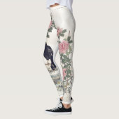 Krähe mit Blume Leggings (Links)