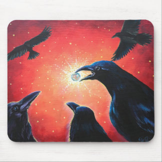 Krähe Mousepad - Raben, Amseln