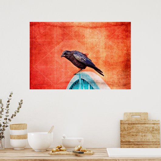 Krähe Poster (Küche)