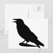 Krähe Postkarte (Vorne/Hinten)
