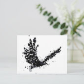 Krähe Postkarte (Stehend Vorderseite)