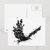 Krähe Postkarte (Vorne/Hinten)