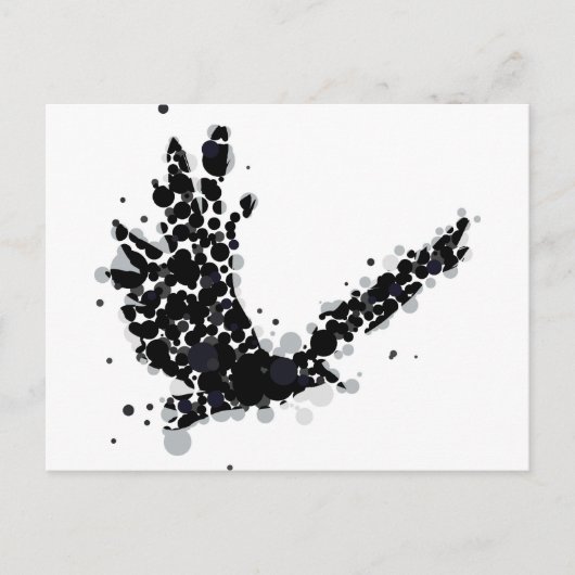 Krähe Postkarte (Vorderseite)