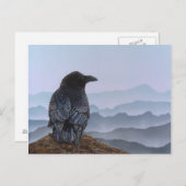 Krähe Postkarte (Vorne/Hinten)