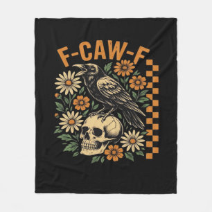 Krähe Rabe F-Caw-F Cool Einzigartig Fleecedecke