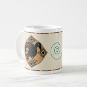 Krähe - Rabe Kaffeetasse (Vorderseite Links)