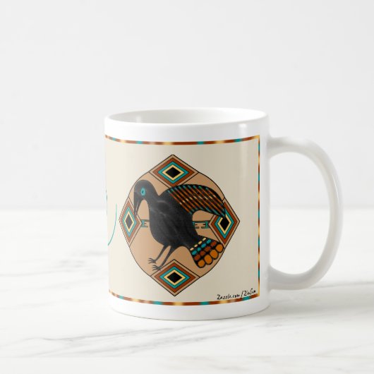 Krähe - Rabe Kaffeetasse (Rechts)