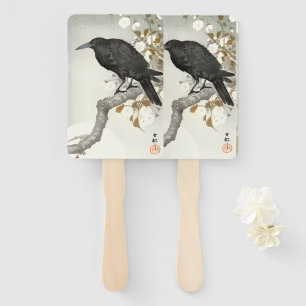 Krähe Rabe Koson Japanischer Vogel Krähe Fächer