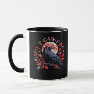Krähe Rabe Lustig F-Caw-F Oversized Vintage Grafik Tasse