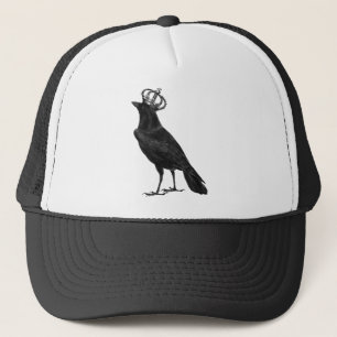 KRÄHE Raben-Kronen-Schwarz-Vogel-Vögel Truckerkappe
