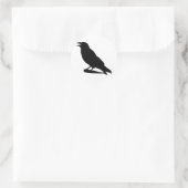 Krähe Runder Aufkleber (Tasche)